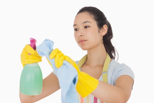 Professional office cleaning in a Mayfair workplace reception area