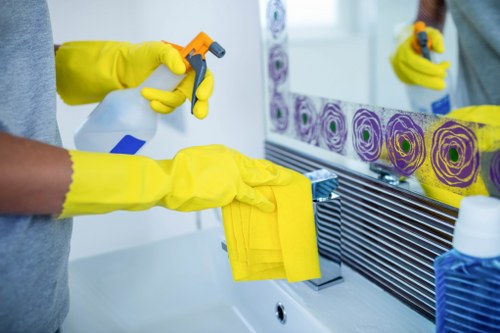 Deep oven cleaning in a luxury Mayfair kitchen