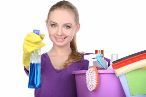 Sustainable carpet cleaning operation with eco-friendly waste handling